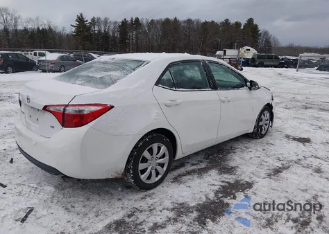 2016 Toyota Corolla Le z USA, uszkodzony, nr VIN 2T1BURHE5GC672900